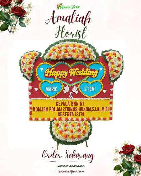 Papan Bunga Pernikahan Lanji